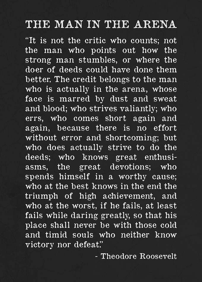 The man in the arena