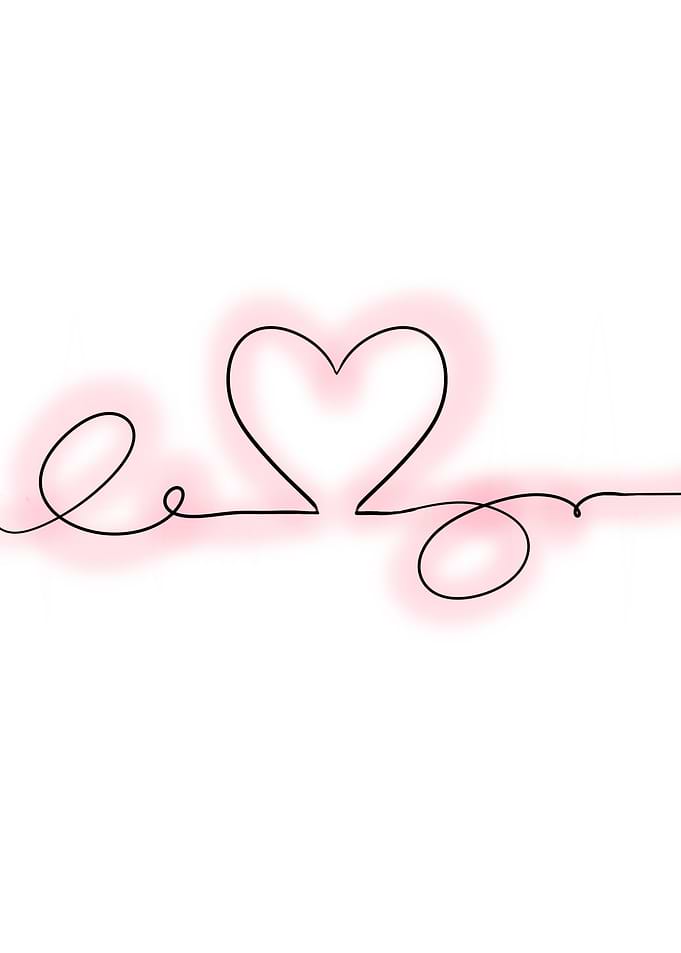 Heart Line Art