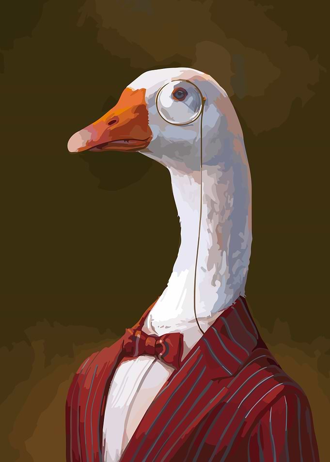 Duck Wearing a Suit