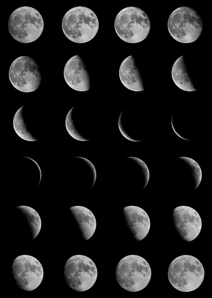 Moon Phases Collage