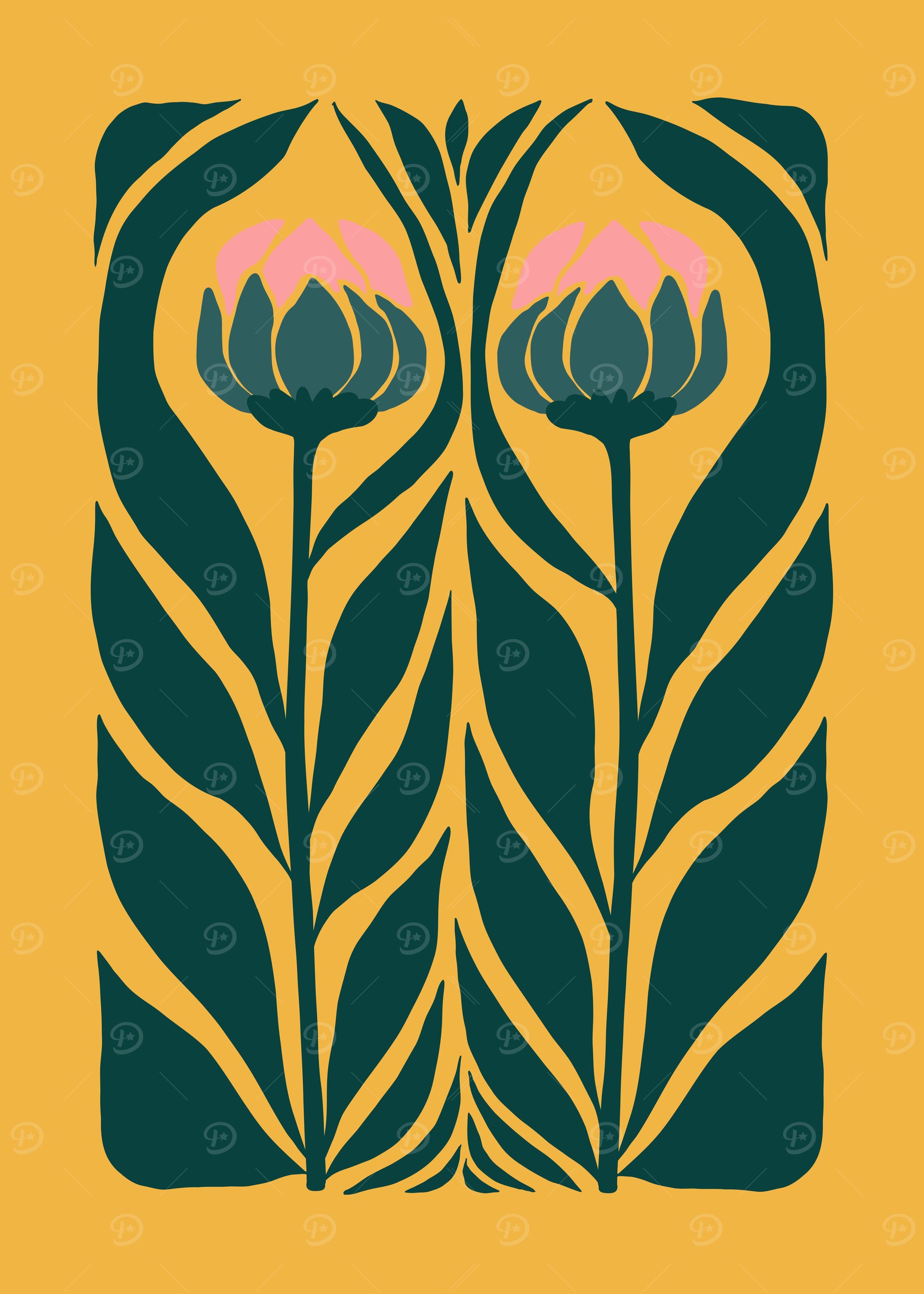 Tropical Flower leaf decor