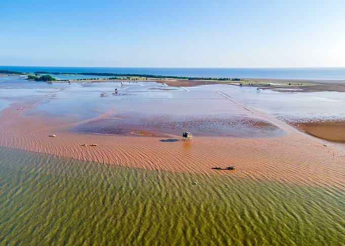 Colorful Coastal waters