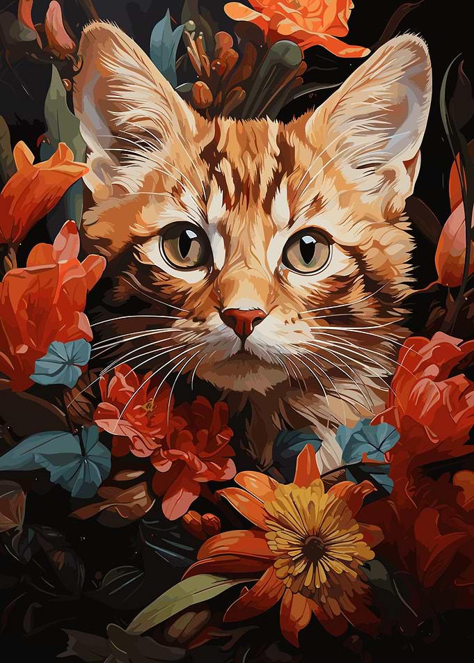 Floral Cat