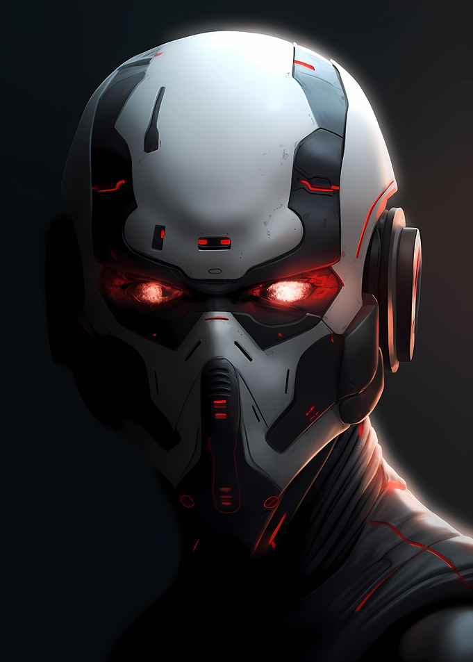 Futuristic cyborg