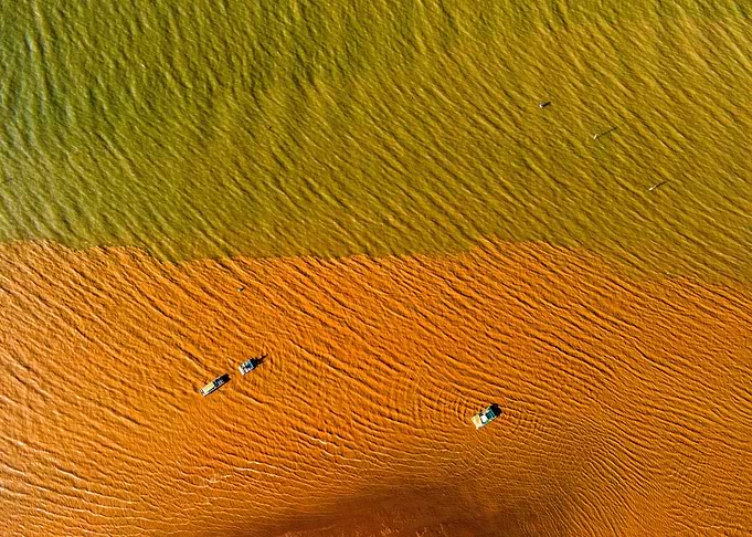 Colorful Coastal waters