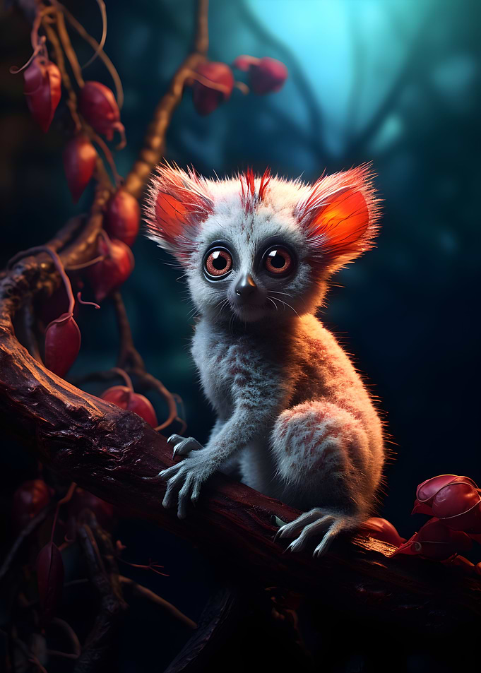 Cute Forest Lemur Alien