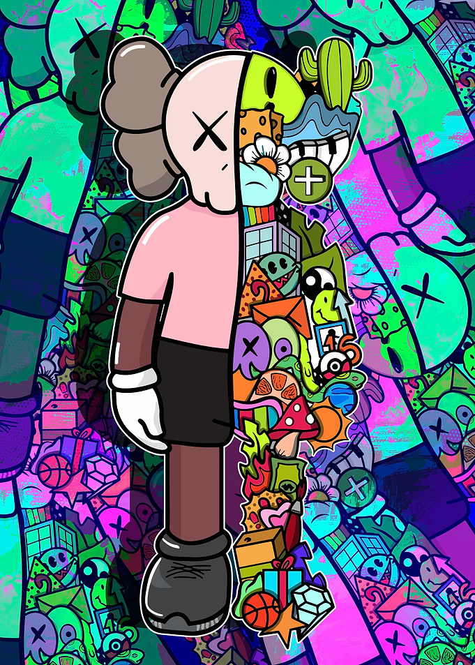 street abstract kaws