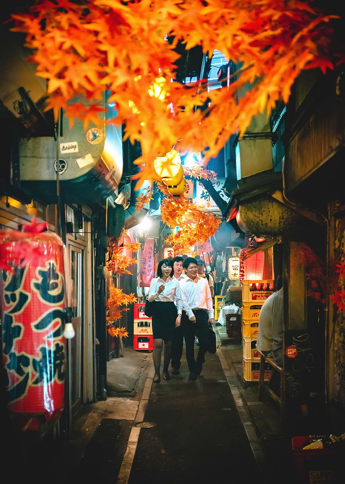 Neon Autumn Alley