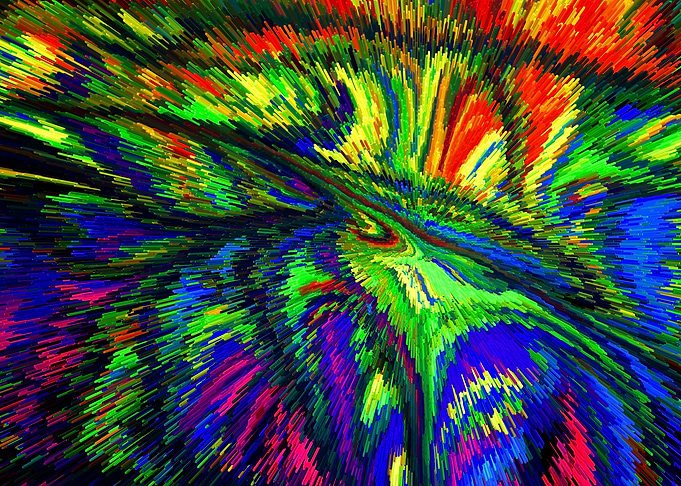 Abstract Extruded Painting