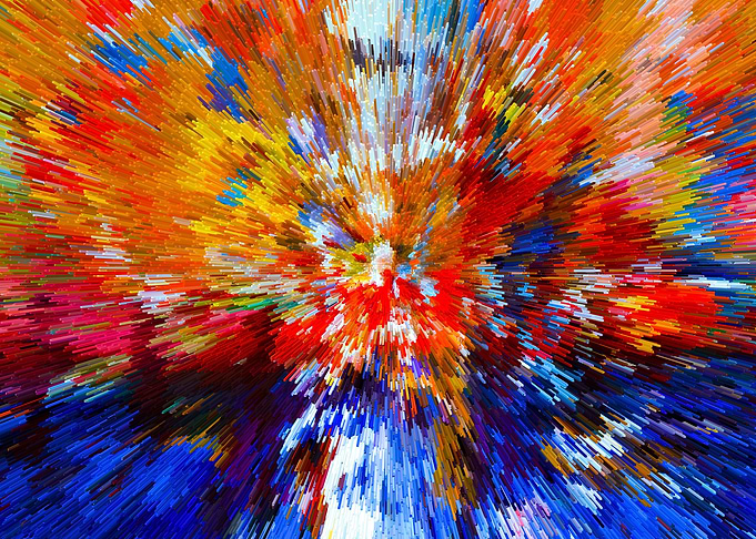 Abstract Extruded Painting