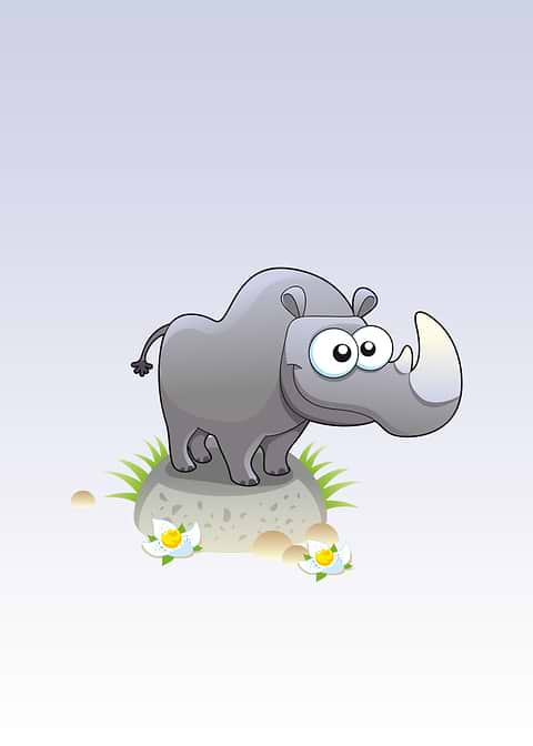 rhino cute animal