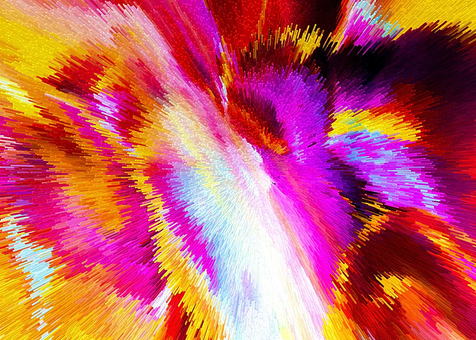Abstract Extruded Painting