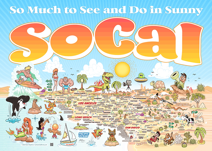 SoCal Cartoon Map 2023