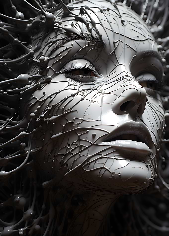 Fractal woman face