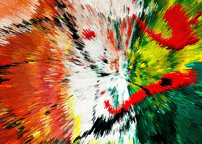 Abstract Extruded Painting