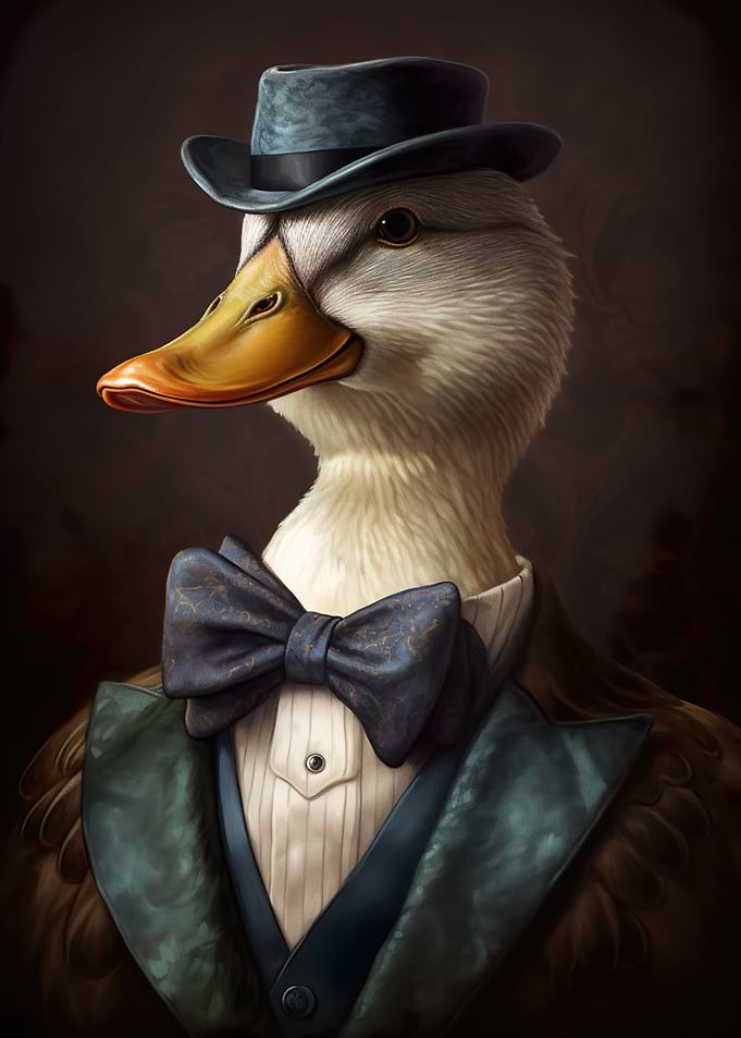 Funny Duck in a suit