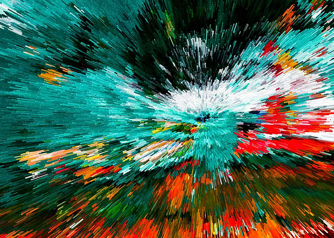 Abstract Extruded Painting