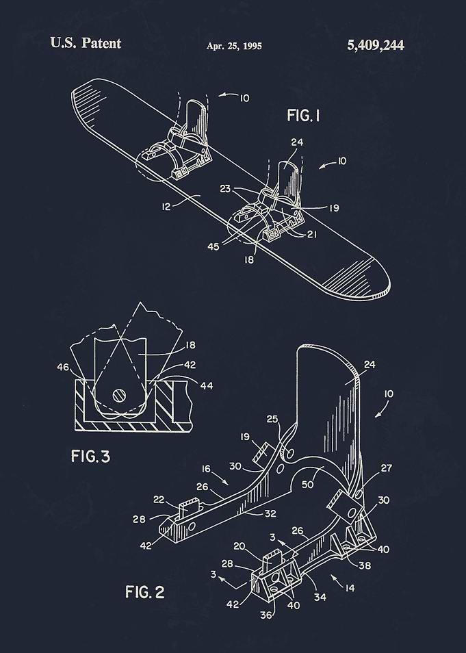 1995 Plateless snowboard