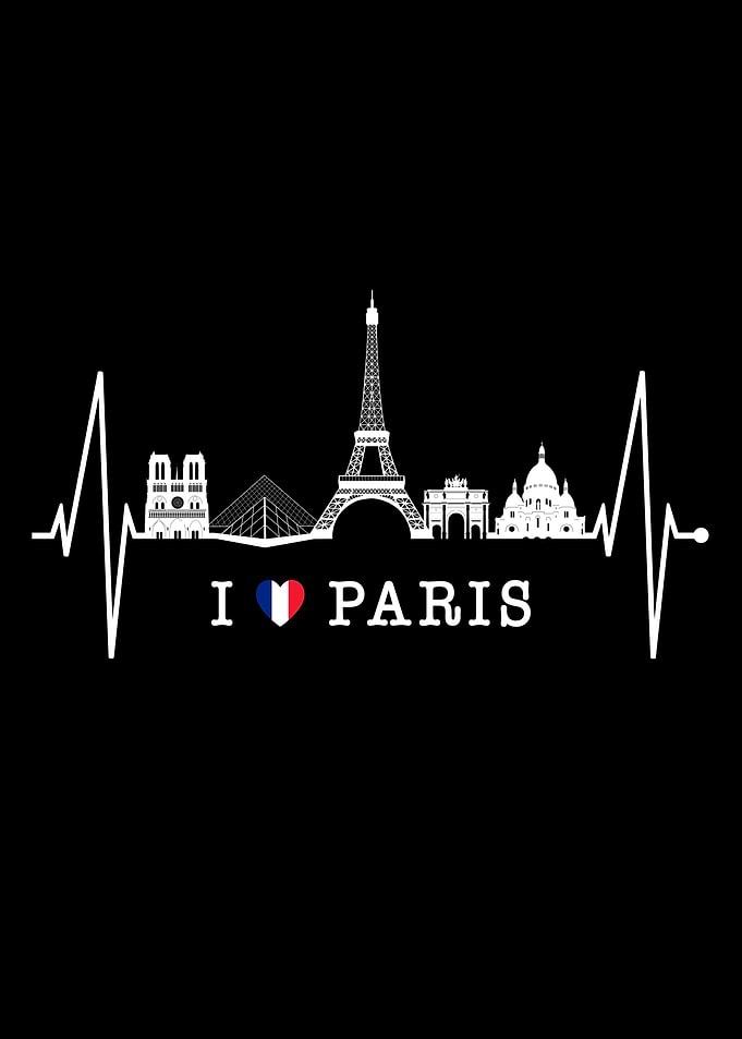 Paris Skyline Heartbeat