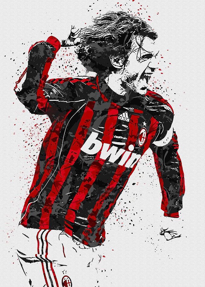 Paolo Maldini Marble Art
