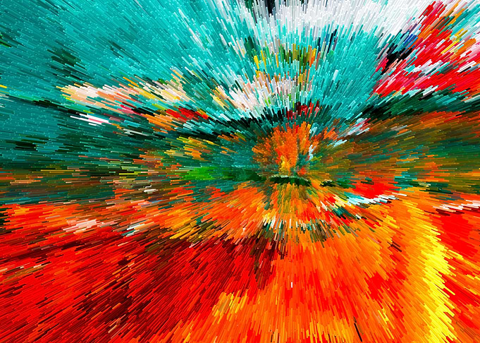 Explosion Acrylic Painting
