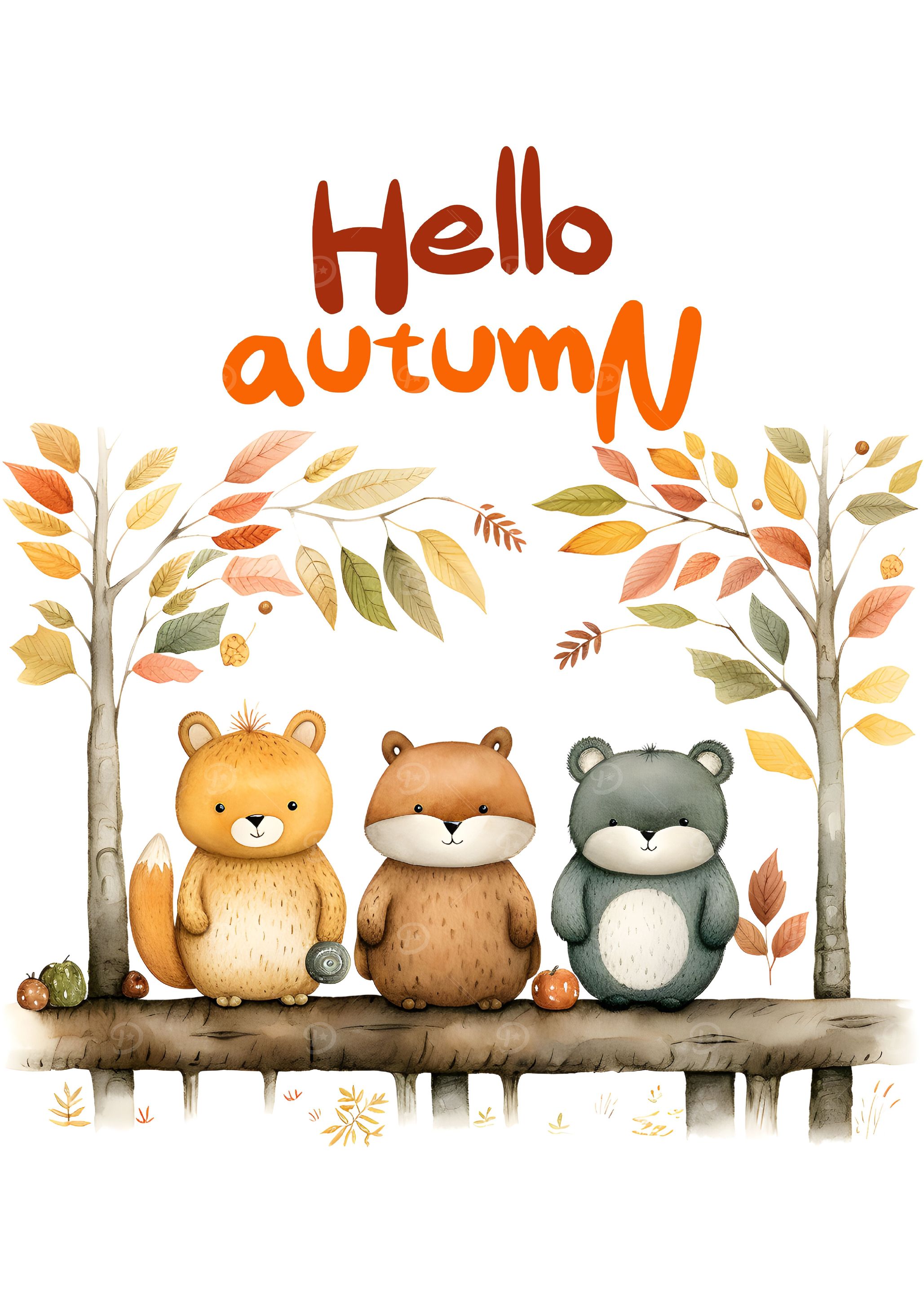 Cute Animals Watercolor