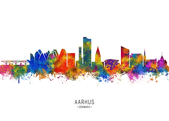 Aarhus Denmark Skyline