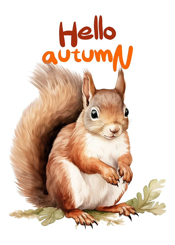 Squirrel watercolor