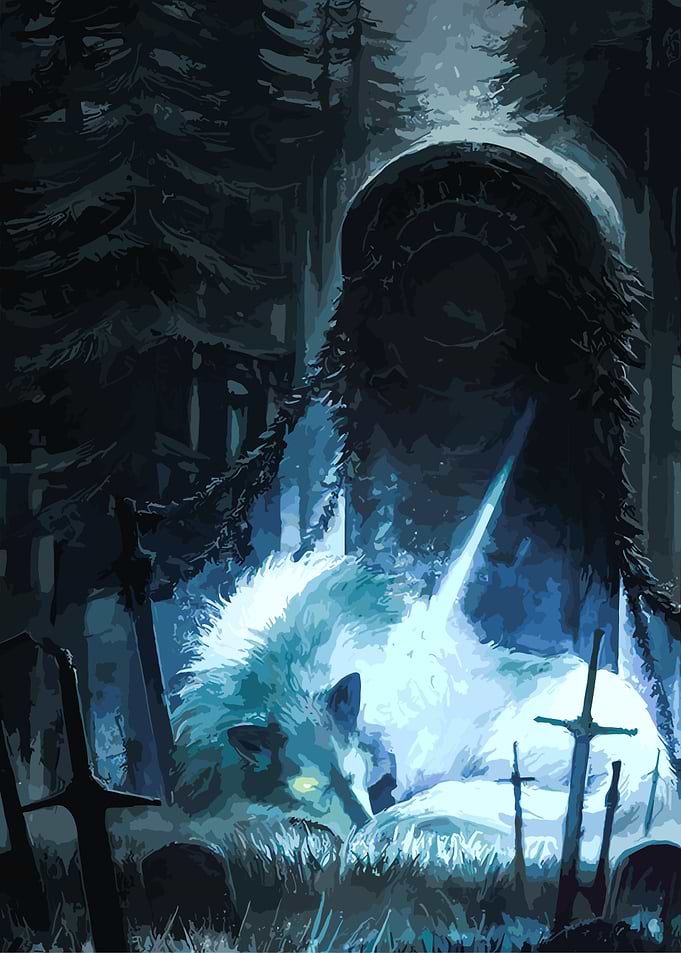 Dark Wolf kitsune