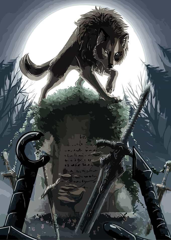 Dark Wolf kitsune