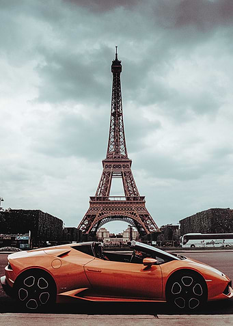 Lamborghini With Eiffel To