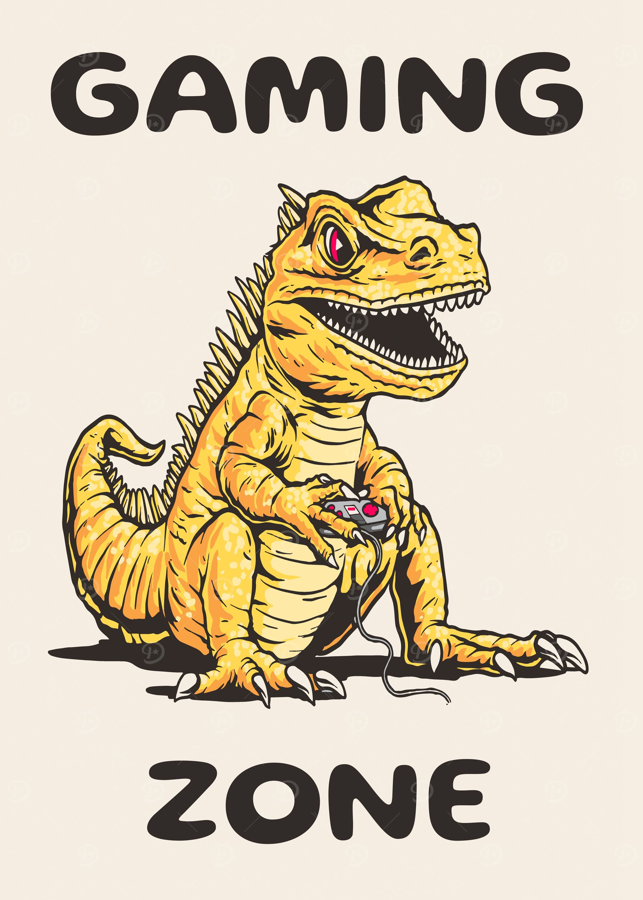 Cute Gamer Dinosaur