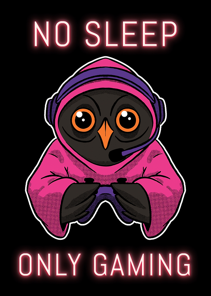 Gamer Owl No Sleep