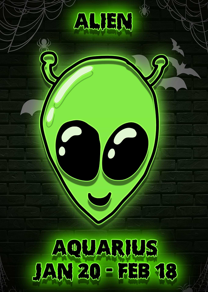 halloween alien neon
