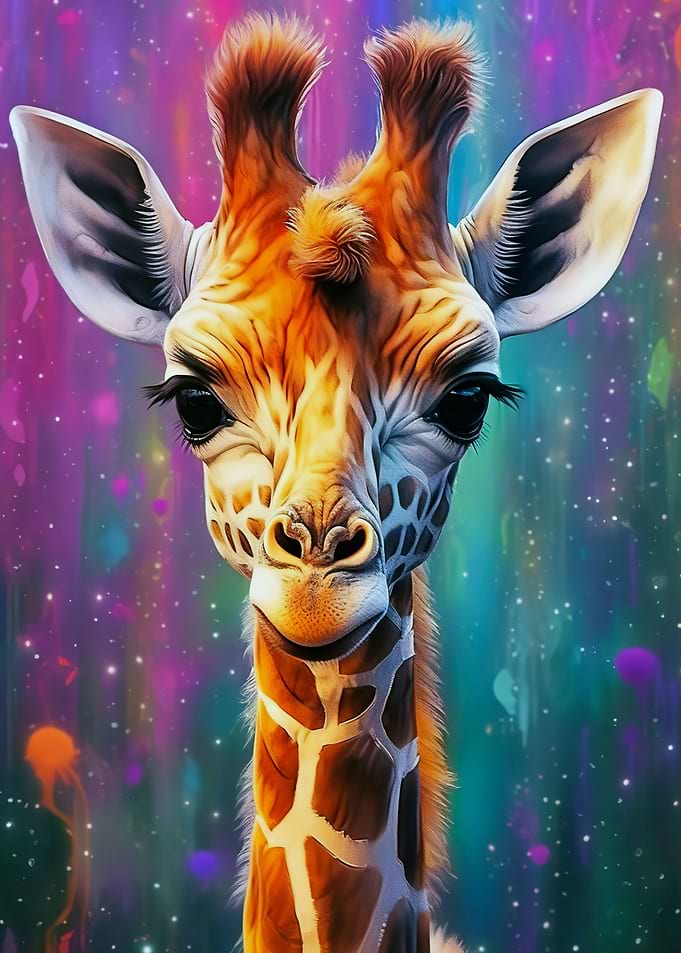 giraffe water colour