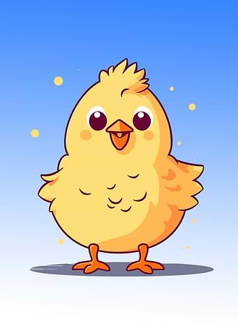 Cute cartoon chicken