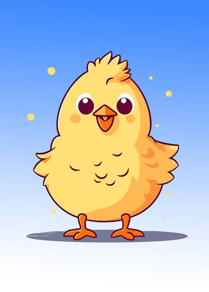 Cute cartoon chicken