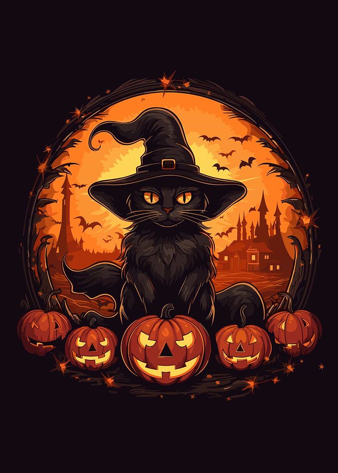 Cute Halloween Cat