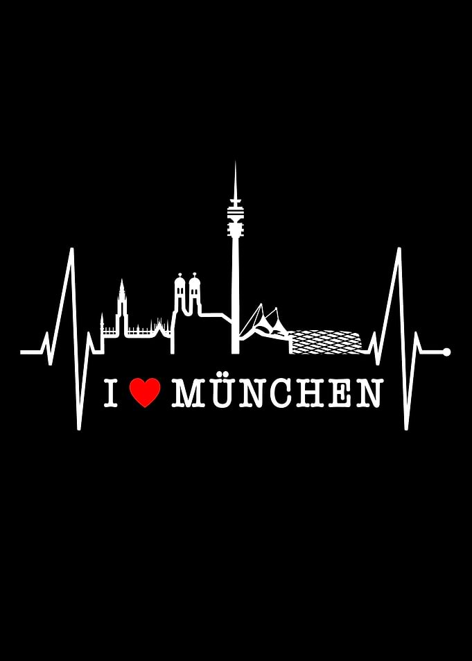 Muenchen Skyline Liebe