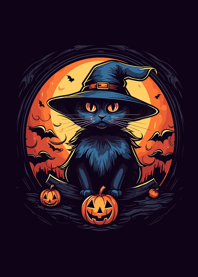 Cute Halloween Cat
