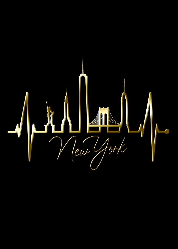 New York Skyline Heartbeat