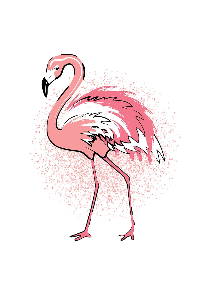 Cute pink Flamingo