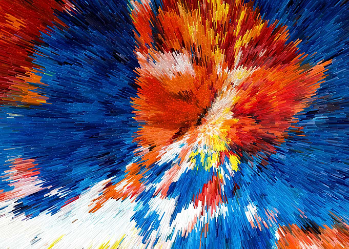 Cube Art Extruded Painting