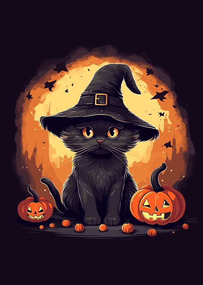 Cute Halloween Cat