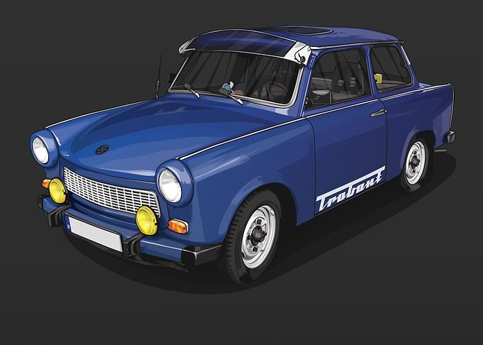 Trabant 601 Blue DDR