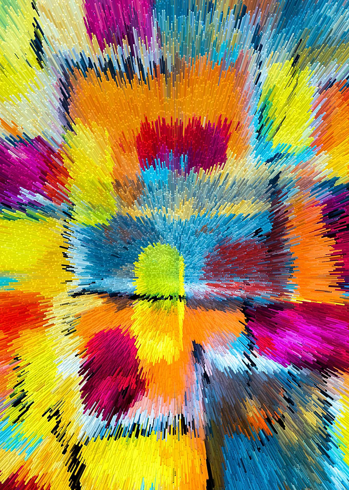 Cube Art Extruded Painting