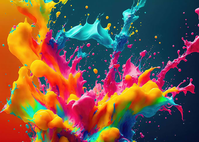 Paint air explosion showy