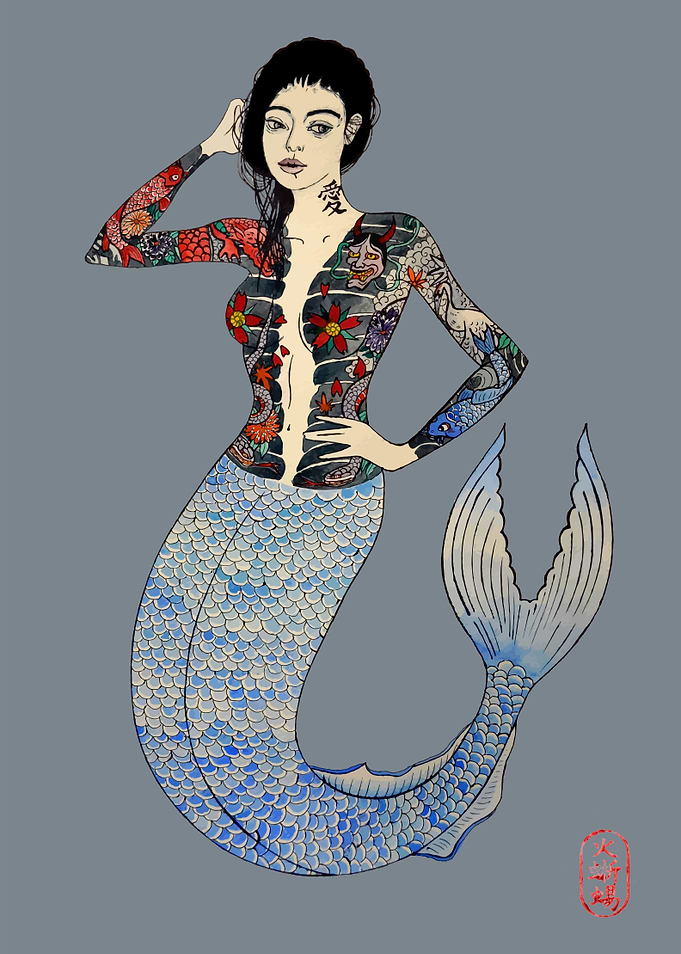 Irezumi Mermaid Painting