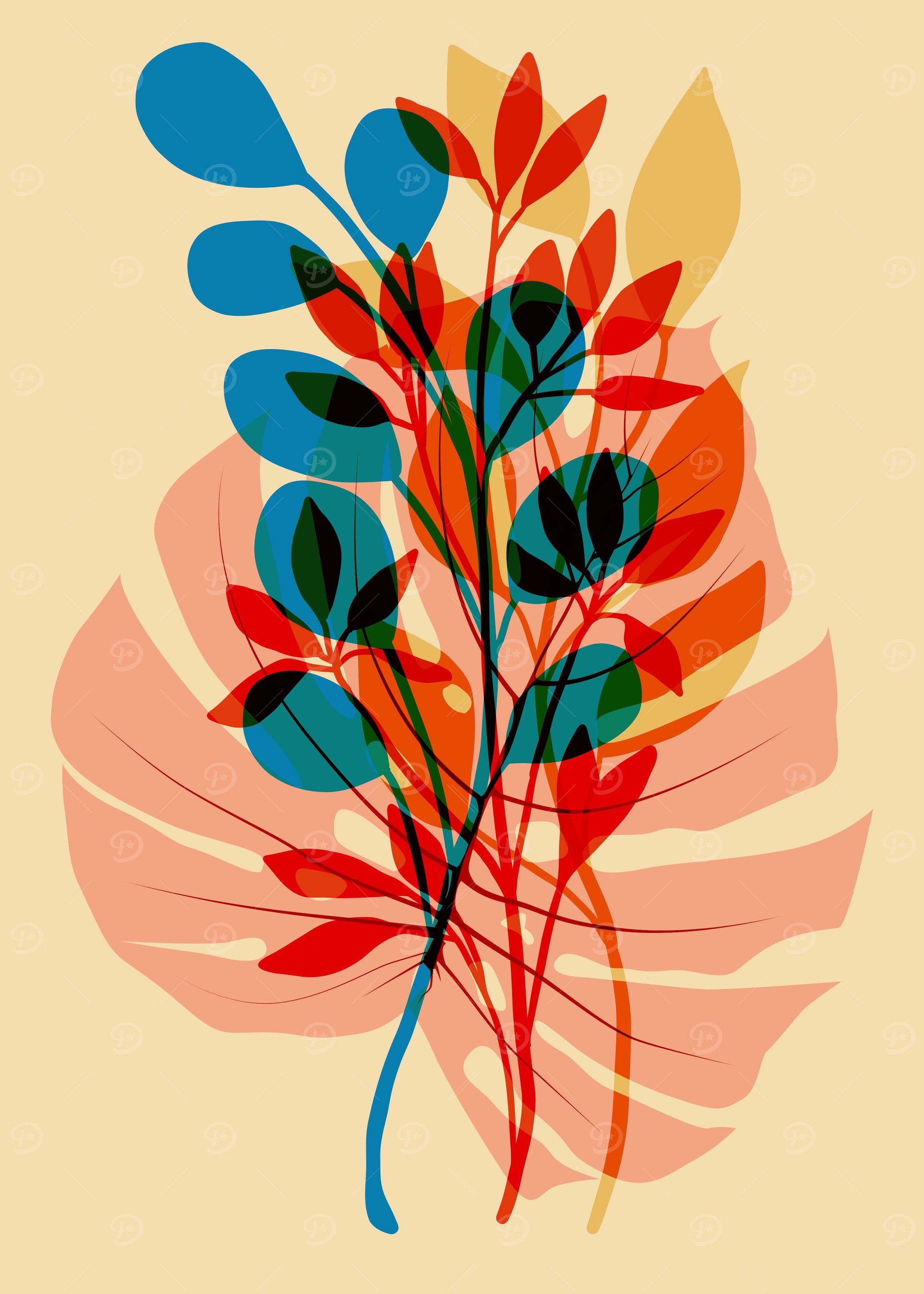 plant branches with leaves