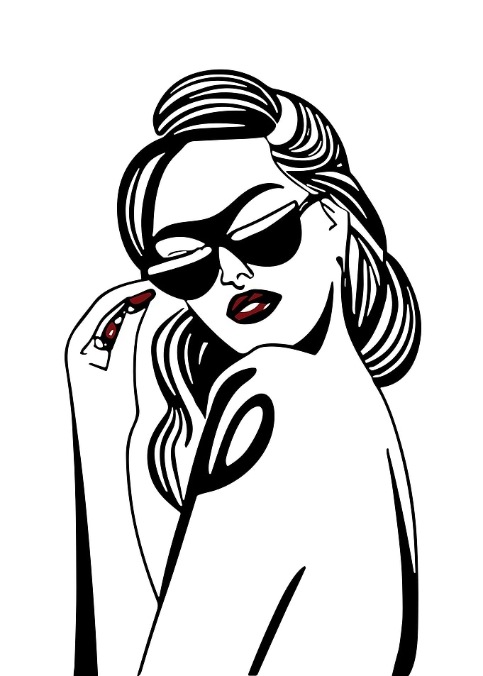One Line Art Woman